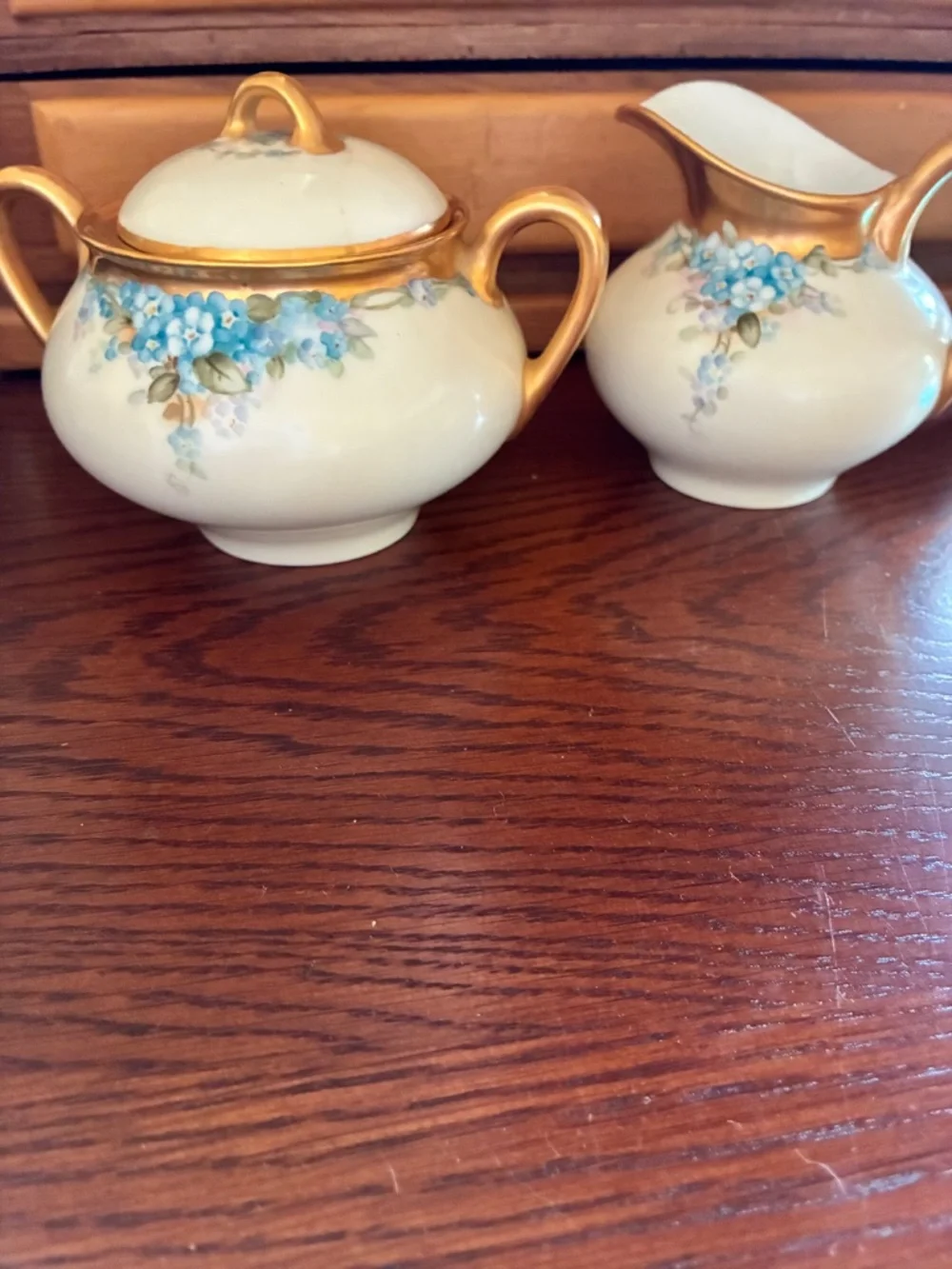 Haviland France creamer/sugar bowl